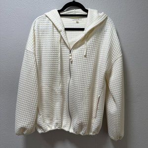 max studio zip up jacket waffle
